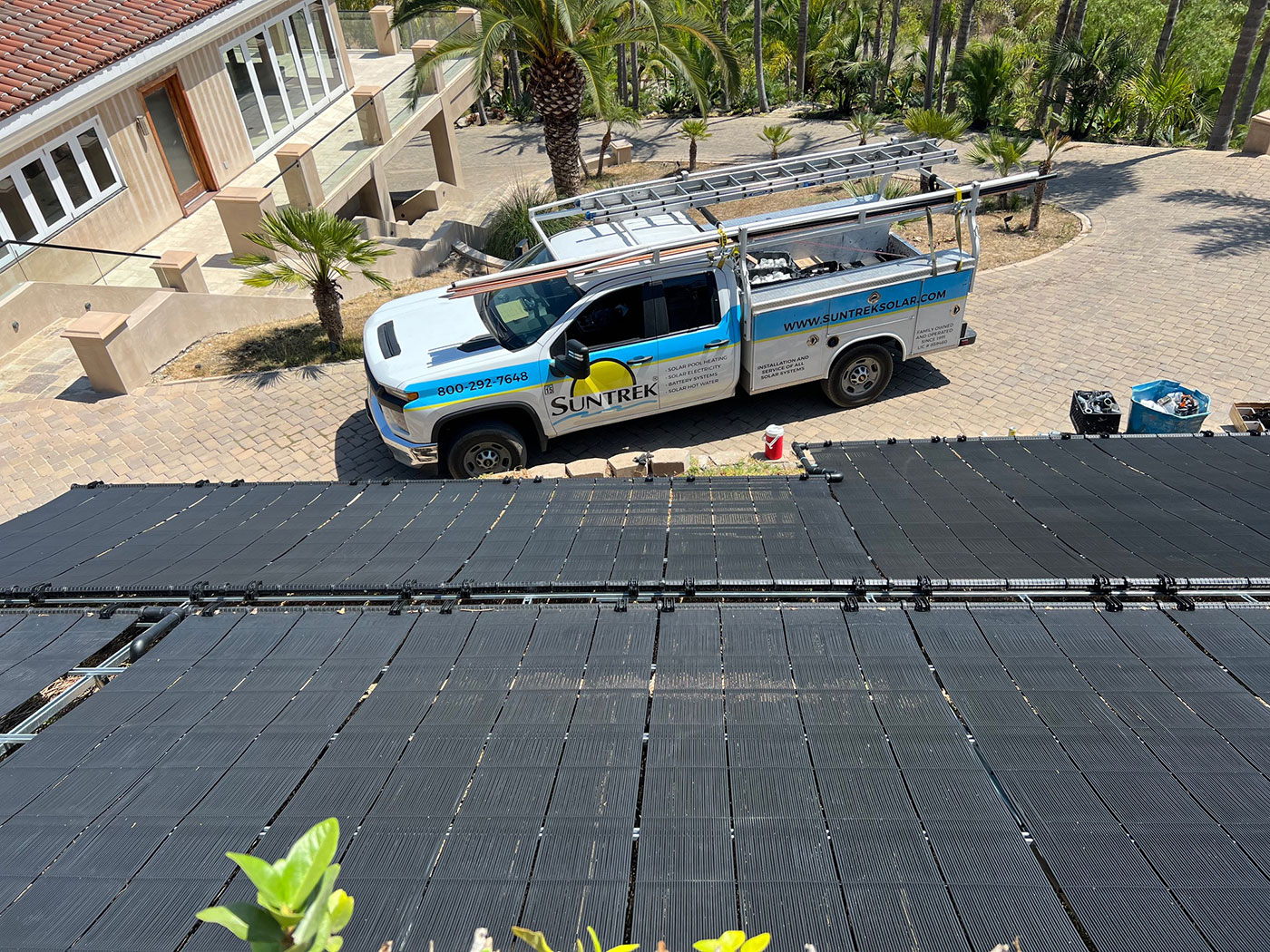 A home with solar panels installed on the roof.