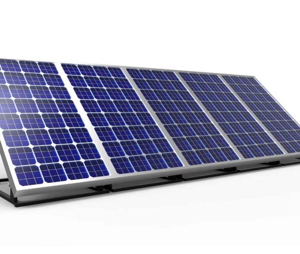 Detailed view of solar panels